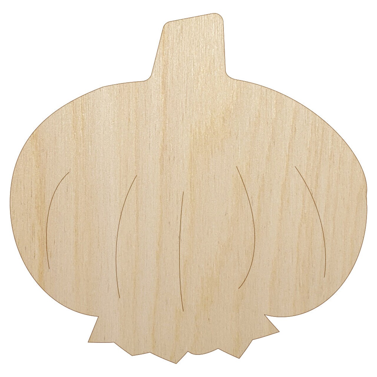 Garlic Doodle Unfinished Wood Shape Piece Cutout for DIY Craft Projects